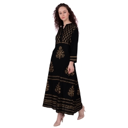 Black Printed Kurti (SKD)